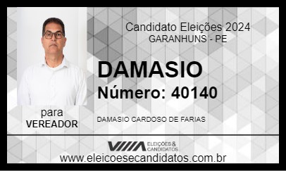 Candidato DAMASIO 2024 - GARANHUNS - Eleições