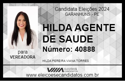 Candidato HILDA AGENTE DE SAUDE 2024 - GARANHUNS - Eleições