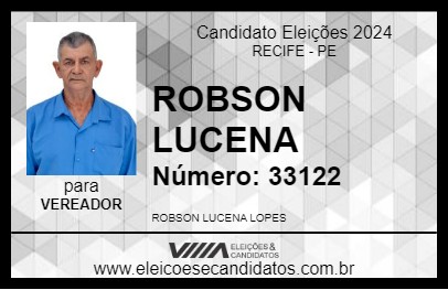 Candidato ROBSON LUCENA  2024 - RECIFE - Eleições