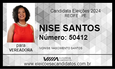 Candidato NISE SANTOS 2024 - RECIFE - Eleições