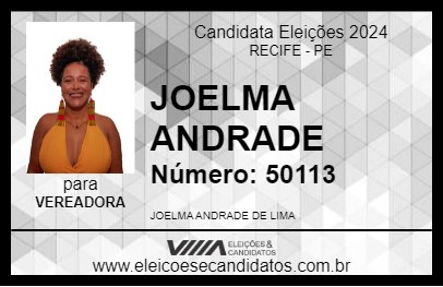 Candidato JOELMA ANDRADE 2024 - RECIFE - Eleições