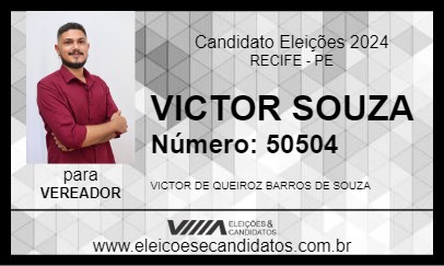 Candidato VICTOR SOUZA 2024 - RECIFE - Eleições