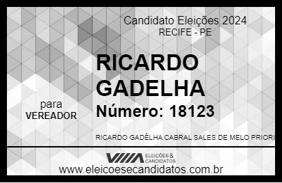 Candidato RICARDO GADELHA 2024 - RECIFE - Eleições