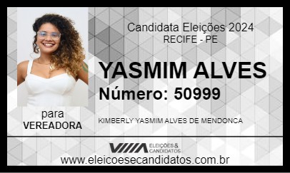 Candidato YASMIM ALVES 2024 - RECIFE - Eleições