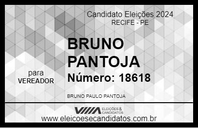 Candidato BRUNO PANTOJA 2024 - RECIFE - Eleições