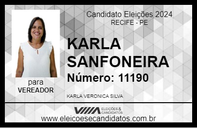 Candidato KARLA SANFONEIRA 2024 - RECIFE - Eleições