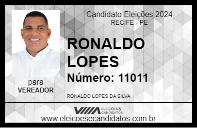 Candidato RONALDO LOPES 2024 - RECIFE - Eleições