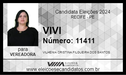 Candidato VIVI 2024 - RECIFE - Eleições