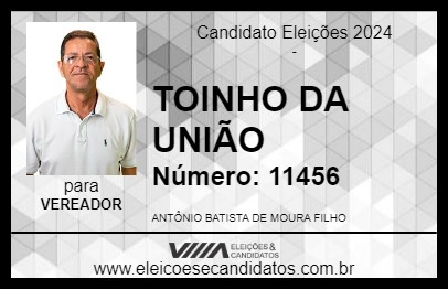 Candidato TOINHO DA UNIÃO 2024 - RECIFE - Eleições