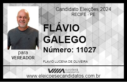 Candidato FLÁVIO GALEGO 2024 - RECIFE - Eleições