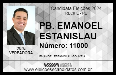 Candidato PB. EMANOEL ESTANISLAU 2024 - RECIFE - Eleições