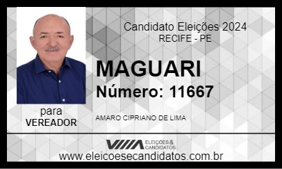 Candidato MAGUARI 2024 - RECIFE - Eleições