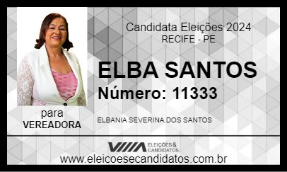 Candidato ELBA SANTOS 2024 - RECIFE - Eleições