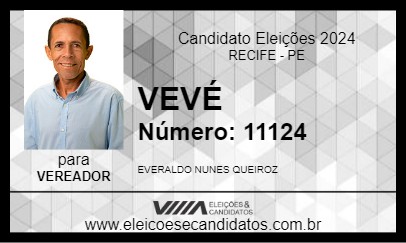 Candidato VEVÉ 2024 - RECIFE - Eleições