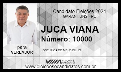 Candidato JUCA VIANA 2024 - GARANHUNS - Eleições