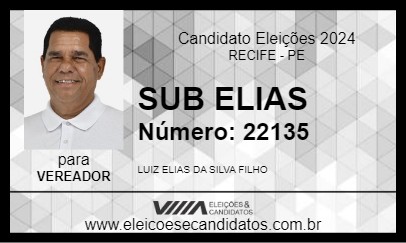 Candidato SUB ELIAS 2024 - RECIFE - Eleições