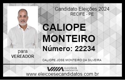 Candidato CALIOPE MONTEIRO 2024 - RECIFE - Eleições