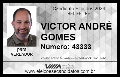 Candidato VICTOR ANDRÉ GOMES 2024 - RECIFE - Eleições