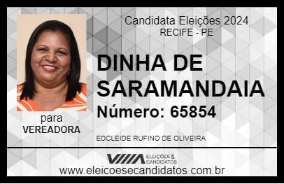 Candidato DINHA DE SARAMANDAIA 2024 - RECIFE - Eleições