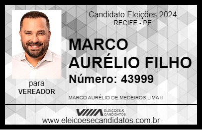 Candidato MARCO AURÉLIO FILHO  2024 - RECIFE - Eleições