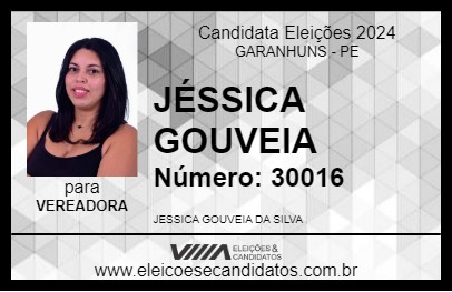 Candidato JÉSSICA GOUVEIA 2024 - GARANHUNS - Eleições