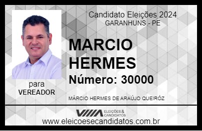 Candidato MARCIO HERMES 2024 - GARANHUNS - Eleições