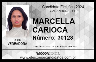 Candidato MARCELLA CARIOCA 2024 - GARANHUNS - Eleições