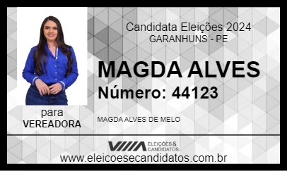 Candidato MAGDA ALVES 2024 - GARANHUNS - Eleições