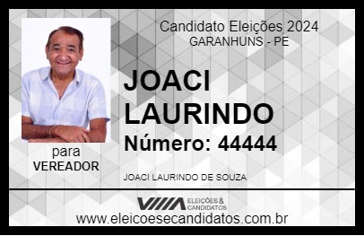 Candidato JOACI LAURINDO 2024 - GARANHUNS - Eleições