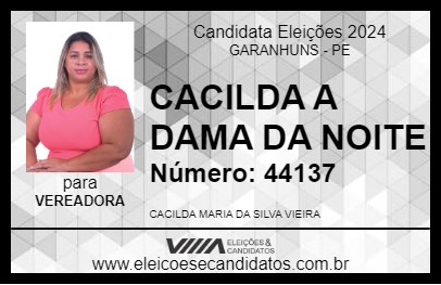 Candidato CACILDA A DAMA DA NOITE 2024 - GARANHUNS - Eleições