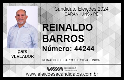 Candidato REINALDO BARROS 2024 - GARANHUNS - Eleições