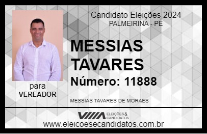 Candidato MESSIAS TAVARES 2024 - PALMEIRINA - Eleições