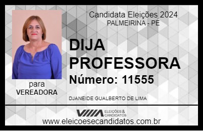 Candidato DIJA PROFESSORA 2024 - PALMEIRINA - Eleições