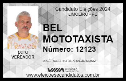 Candidato BEL MOTOTAXISTA 2024 - LIMOEIRO - Eleições