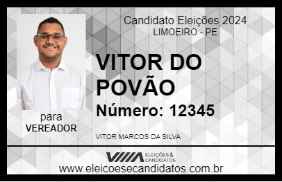 Candidato VITOR DO POVÃO 2024 - LIMOEIRO - Eleições