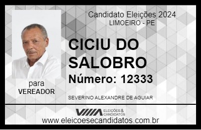 Candidato CICIU DO SALOBRO 2024 - LIMOEIRO - Eleições