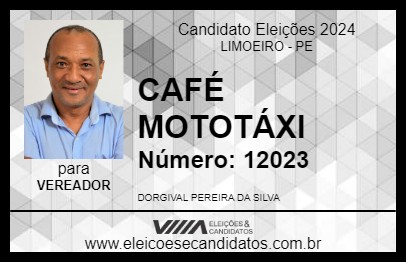 Candidato CAFÉ MOTOTÁXI 2024 - LIMOEIRO - Eleições