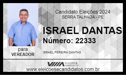 Candidato ISRAEL DANTAS 2024 - SERRA TALHADA - Eleições