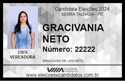 Candidato GRACIVANIA NETO 2024 - SERRA TALHADA - Eleições