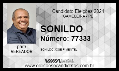 Candidato SONILDO 2024 - GAMELEIRA - Eleições