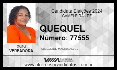 Candidato QUEQUEL 2024 - GAMELEIRA - Eleições