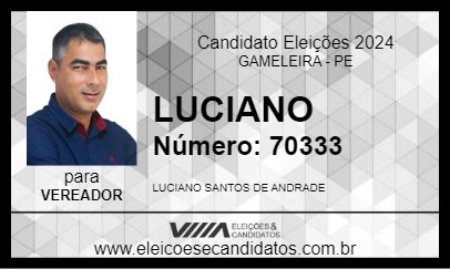 Candidato LUCIANO 2024 - GAMELEIRA - Eleições