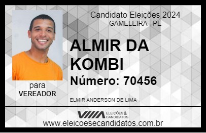 Candidato ALMIR DA KOMBI 2024 - GAMELEIRA - Eleições