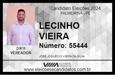 Candidato LECINHO VIEIRA 2024 - PALMEIRINA - Eleições