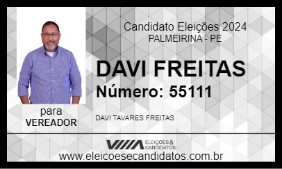 Candidato DAVI FREITAS 2024 - PALMEIRINA - Eleições