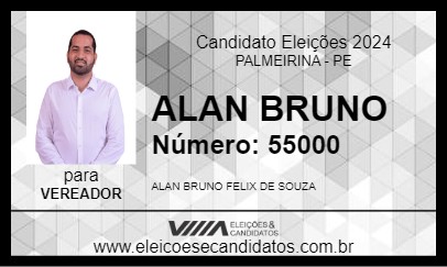 Candidato ALAN BRUNO 2024 - PALMEIRINA - Eleições