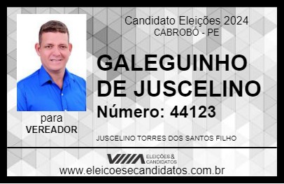 Candidato GALEGUINHO DE JUSCELINO 2024 - CABROBÓ - Eleições