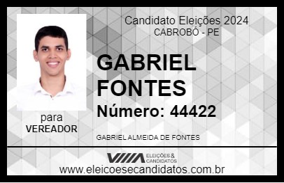 Candidato GABRIEL FONTES  2024 - CABROBÓ - Eleições