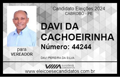 Candidato DAVI DA CACHOEIRINHA  2024 - CABROBÓ - Eleições