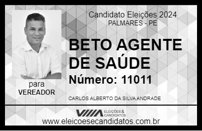 Candidato BETO AGENTE DE SAÚDE 2024 - PALMARES - Eleições